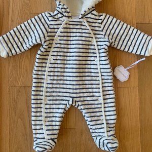 Nordstrom striped hooded bunting - size 6 months - never worn